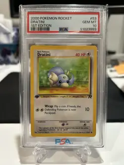 Pokemon Dratini Team Rocket 1st Edition #53 PSA 10 Gem Mint - Image 1