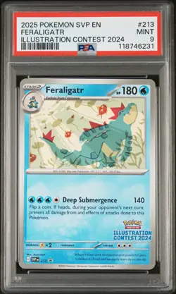 2025 Pokemon SVP EN-SV Black Star Promo Feraligatr Illustration Contest 2024 - Image 1