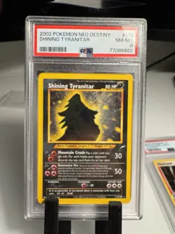 2002 Pokemon Neo Destiny Shining Tyranitar 113/105 PSA 8 NM-MT WotC Holo Rare - Image 1