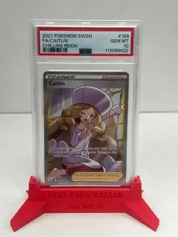 2021 Pokemon SWSH Caitin #189 PSA 10 Chilling Reign - Image 1