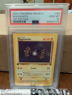 Pokemon TCG Magnemite Team Rocket 60 Regular 1st Edition PSA 10 - Image 1