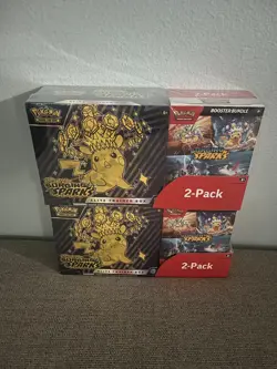 Pokemon Surging Sparks ETB + Booster Bundle Costco 2-pack Sealed x2 (Lot of 2) - Image 1
