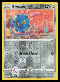 Bronzor #125/196 Reverse Holo 2022 Pokemon Lost Orgin LP - Image 1
