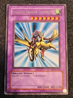 Yugioh! Gaia The Dragon Champion DB1-EN122 Unlimited Rare NM - Image 1