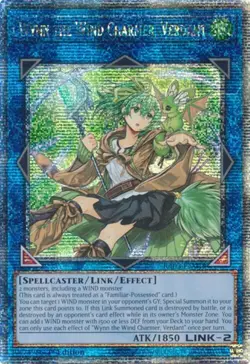Yugioh! Wynn the Wind Charmer, Verdant - RA03-EN045 - Quarter Century Secret Rar - Image 1
