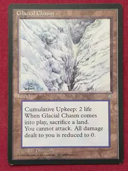 Magic The Gathering ICE AGE GLACIAL CHASM land card MTG - Image 1