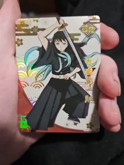 Demon Slayer SR Muichiro SR Pieces of Time Holo Anime Trading Card - Image 1