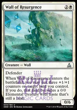 Wall of Resurgence 2x FOIL OGW MTG Oath of the Gatewatch Uncommon MINT white - Image 1
