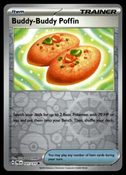 BUDDY-BUDDY POFFIN - 101/131 Prismatic Evolutions Pokemon Reverse Holo NM - Image 1