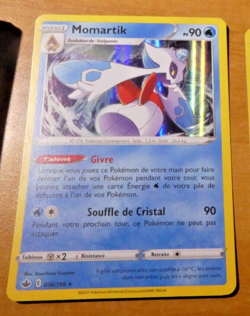 POKEMON REGNE DE GLACE CARD RARE HOLO CARTE Momartik 036/198 EB06 JCC FR NEUF - Image 1