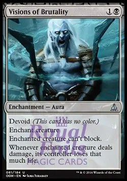Visions of Brutality 2x FOIL OGW MTG Oath of the Gatewatch Uncommon MINT black - Image 1