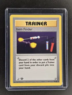 Pokemon TCG Trainer Item Finder 1st Edition Shadowless Base Set 74/102 - Image 1
