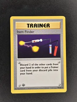 Pokemon TCG Trainer Item Finder 1st Edition Shadowless Base Set 74/102 - Image 3