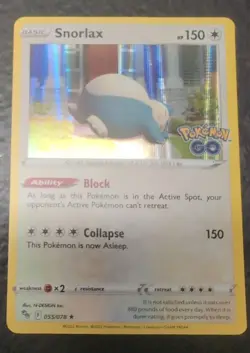 Snorlax - 055/078 - Holo Rare - Pokemon GO Pokemon TCG - Image 1