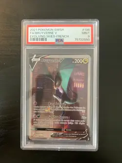 Carte Pokemon : Bruyverne V 196/203 PSA 9 Evolution Celeste Francaise - Image 1