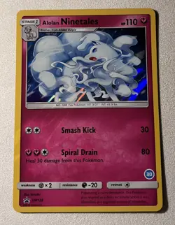 Pokemon - Alolan Ninetales SM128 - Black Star Promo - Stamped 30 - Near Mint - Image 1