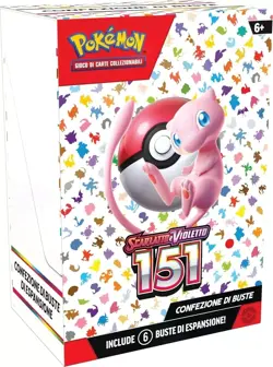 Pokemon 151 Bundle Box 6 Buste Display Pack Mew Scarlatto e Violetto ITA NEW - Image 1