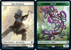 Token - Foil MTG Zendikar Rising PLANT 008 KOR WARRIOR 004 - Image 1