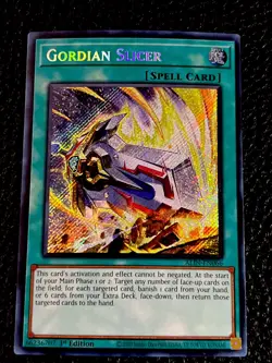 Gordian Slicer ALIN-EN066 Yugioh 1st Ed. (New) Secret Rare - Image 1