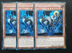 Yugioh! 3x Tohushaddoll Grysta BLGG-EN021 Secret Rare Glorious Gallery - Image 1