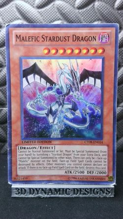 | Yugioh Malefic Stardust Dragon CT08-EN014 Super 2011 Collectors Tins HP 🔥 | - Image 1