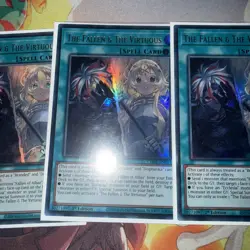 Yu-Gi-Oh! 3x The Fallen & The Virtuous CH01-EN019 Ultra Rare Playset - Image 3