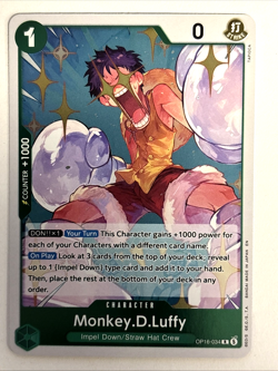 One Piece The Time of Battle OP16-034 Monkey.D.Luffy Rare FOIL English - Image 1