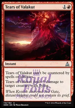 Tears of Valakut 2x FOIL OGW MTG Oath of the Gatewatch Uncommon MINT red - Image 1