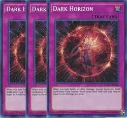 Yugioh - Dark Horizon x 3 - 1st Edition Secret Rare NM - Free Holographic Card - Image 1