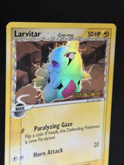 Pokemon Larvitar 52/101 Reverse Holo Stamped Dragon Frontiers Card NM - Image 3