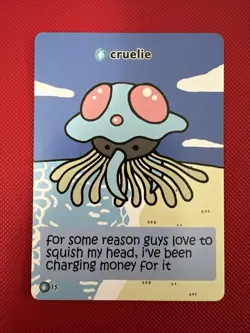 Pokiebubies 1st Edition - Cruelie (Tentacruel) #15 - Derpy Pokemon Fan Art Card - Image 1