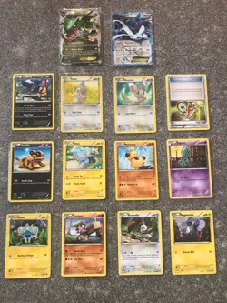 Pokemon cards lot. 14 cards. LUGIA EX. RAYQUAZA EX. SHINX. And more. - Image 1