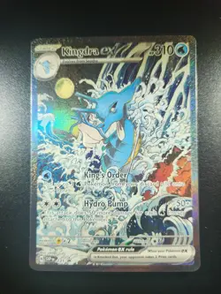 Kingdra ex 131 Sv: Scarlet & Violet Promo Card + Horsea And Seadra Cosmo Holos - Image 1