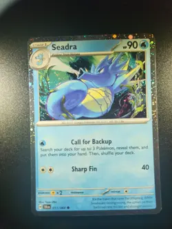 Kingdra ex 131 Sv: Scarlet & Violet Promo Card + Horsea And Seadra Cosmo Holos - Image 3