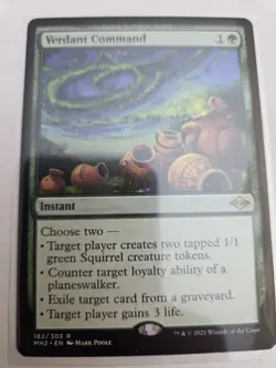mtg, Verdant Command Modern Horizons 2 Regular NM - Image 1