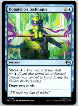 Donatello's Technique 0039 Teenage Mutant Ninja Turtles MTG NM - Image 1