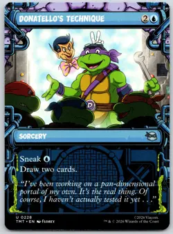 Donatello's Technique (Showcase) 0228 Teenage Mutant Ninja Turtles MTG NM - Image 1