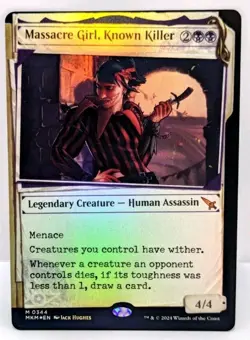 1x MTG Massacre Girl, Known Killer * FOIL Showcase* MKM Mythic! NM Mint - Image 1