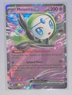 2025 Pokemon SV Black Bolt Meloetta ex Double Rare Holo Pokemon TCG 044/086 NM-M - Image 1