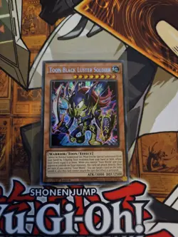 YUGIOH TOON BLACK LUSTER SOLDIER BLCR-EN065 SECRET 1ST ED NM - Image 1