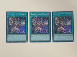 Yugioh - Dark Burning Magic x 3 - Limited Edition Secret Rare NM - Free Holo - A - Image 1