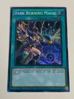 Yugioh - Dark Burning Magic x 3 - Limited Edition Secret Rare NM - Free Holo - A - Image 2