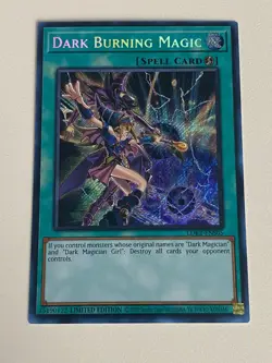 Yugioh - Dark Burning Magic x 3 - Limited Edition Secret Rare NM - Free Holo - A - Image 3