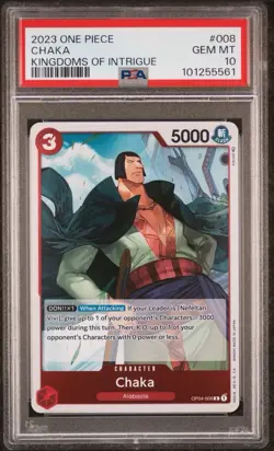PSA 10 2023 ONE PIECE OP04-KINGDOMS OF INTRIGUE CHAKA #008 - Image 1