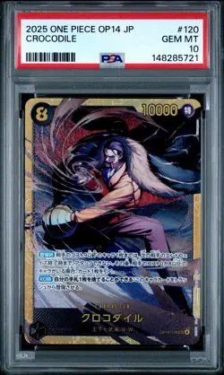 Crocodile 120 One Piece Op14-the Azure Sea's Seven One Piece Japanese PSA 10 - Image 1