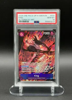 2026 One Piece: King - OP14 EB04-031 R Alt Art PSA 10 - Image 1
