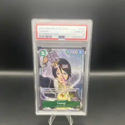 One Piece CCG Tashigi OP12-031 Alt Art Foil EN PSA 10 Legacy Master 2025 - Image 1