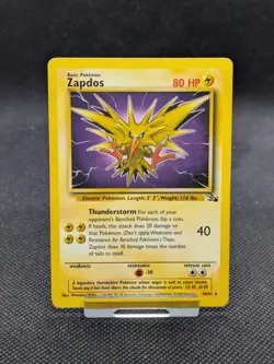 Pokemon Fossil Zapdos Card 30/62 WOTC Played - Image 1