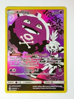 Pokemon TCG Koffing Holo Secret Rare Cosmic Eclipse 243/236 Card - Image 1