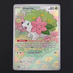 Pokemon TCG Card Shaymin 185/182 Destined Rivals Illustration Rare - NM - Image 1